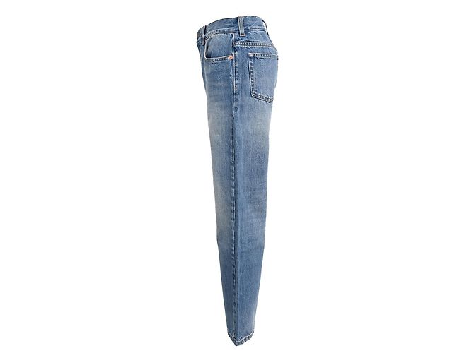 Gucci High-Rise Straight-Leg Jeans aus blauer Baumwolle - Ansicht 2