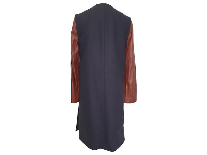 Theory Quennel Two-Toned Coat in Multicolor Virgin Wool Multiple colors - view 3