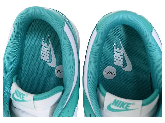 Sneakers Nike Dunk Low Clear Jade in pelle turchese - vista 10