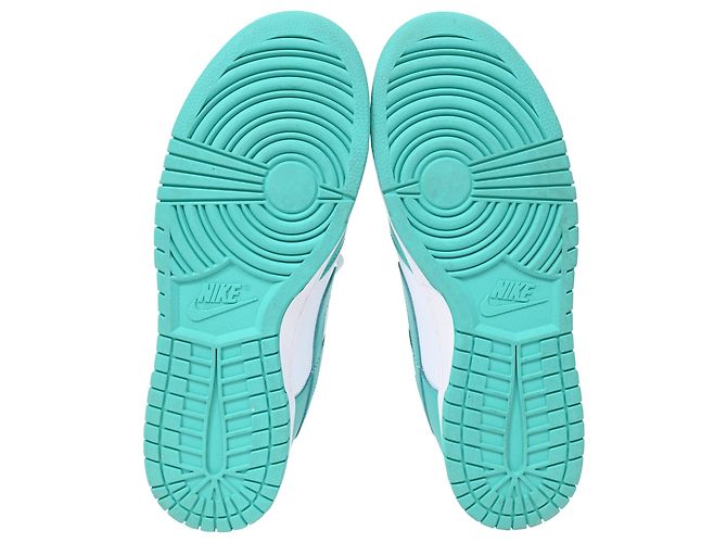 Sneakers Nike Dunk Low Clear Jade in pelle turchese - vista 12