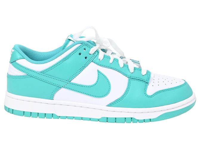 Sneakers Nike Dunk Low Clear Jade in pelle turchese - vista 2