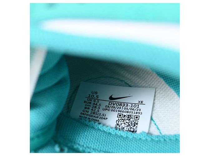 Sneakers Nike Dunk Low Clear Jade in pelle turchese - vista 9