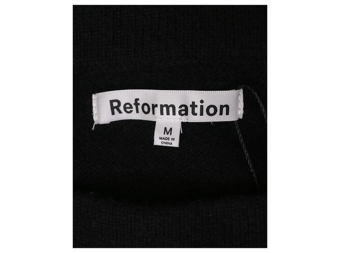 Reformation Maxi Skirt in Black Wool - view 4