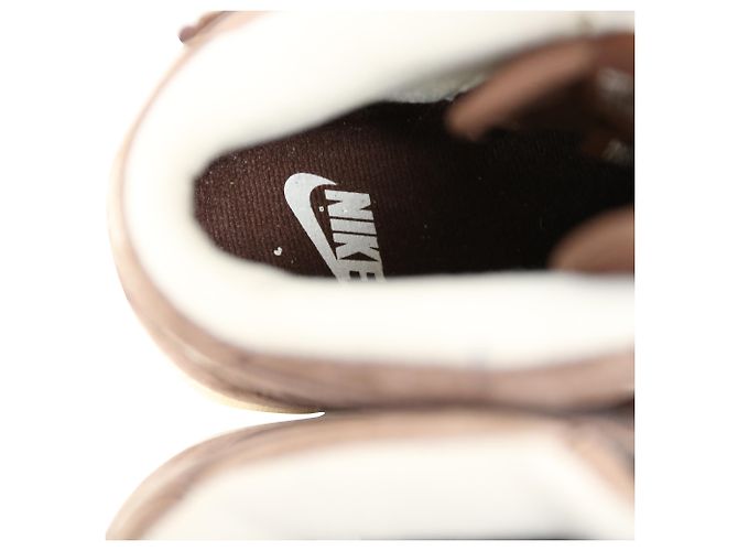 Nike Air Force 1 Mid Chocolate Sneakers in Brown Suede Red - view 8