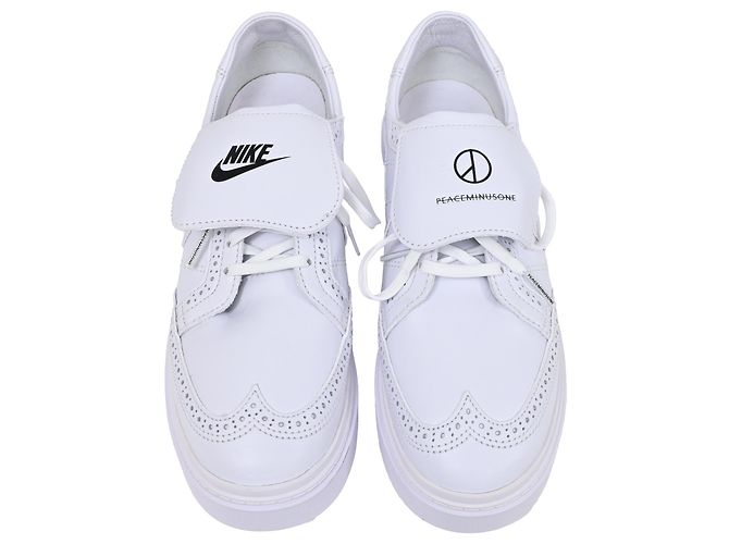 Sneakers Nike Kwondo 1 in pelle bianca Bianco Crudo - vista 5