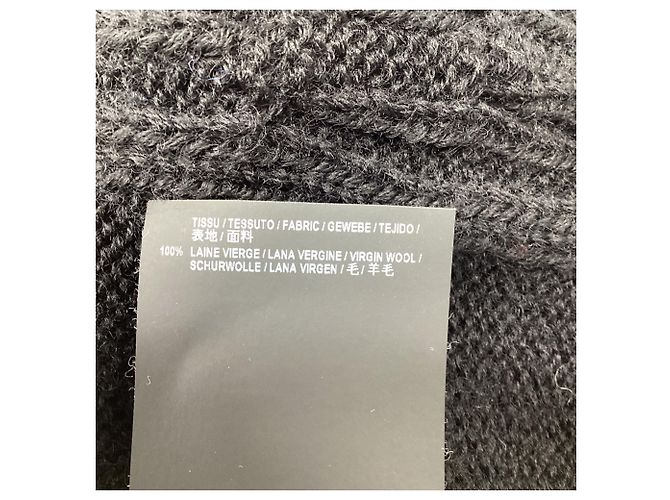 Saint Laurent Floral Cable Knit Pullover aus schwarzer Wolle - Ansicht 7