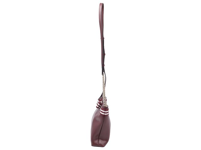 Salvatore Ferragamo Borsa a tracolla Ferragamo Vara Bow in pelle rossa Rosso Bordò - vista 5