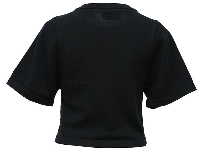 Axel Arigato Strick-Hasen-Print T-Shirt aus schwarzer Baumwolle - Ansicht 3