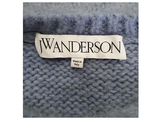 JW Anderson Cropped Cable Knit Pullover aus Acryl in Hellblau - Ansicht 4