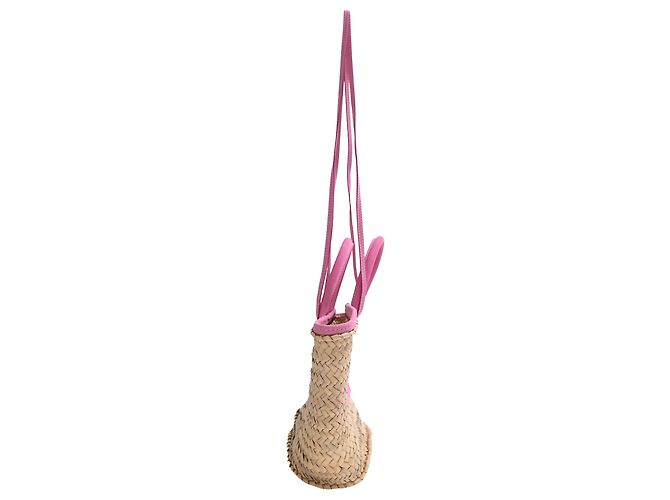 Jacquemus Le Panier Tote Bag aus rosa Raffia Pink - Ansicht 2
