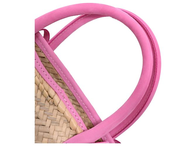 Jacquemus Le Panier Tote Bag aus rosa Raffia Pink - Ansicht 9