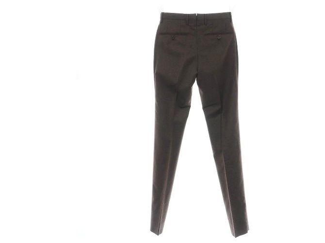 Autre Marque Pantalones de lana Super 100's Incotex Castaño Marrón oscuro - vista 4