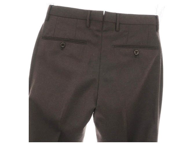Autre Marque Pantalones de lana Super 100's Incotex Castaño Marrón oscuro - vista 5
