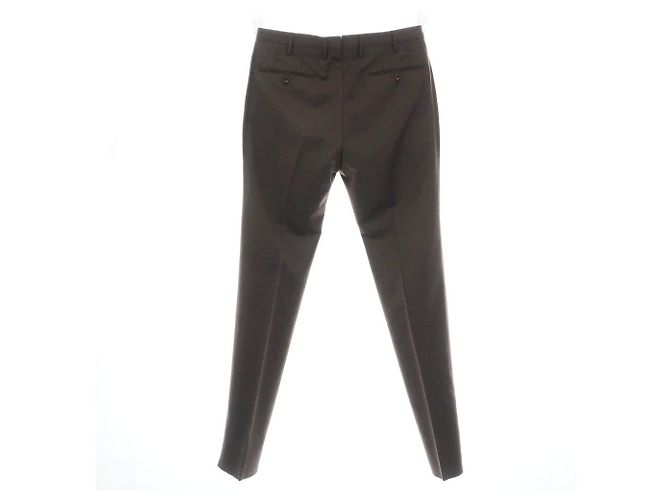 Autre Marque Pantalones de lana Super 100's Incotex Bronce Marrón oscuro - vista 4