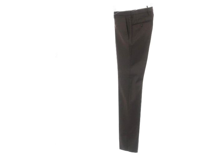 Autre Marque Pantalones de lana Super 100's Incotex Bronce Marrón oscuro - vista 6