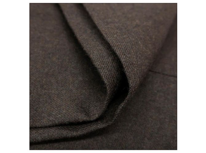 Autre Marque Pantalones de lana Super 100's Incotex Bronce Marrón oscuro - vista 7