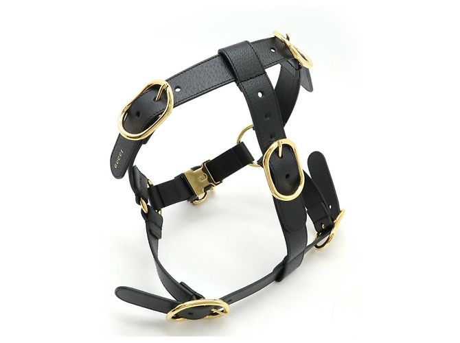 Gucci Leather Pet Harness Black - view 3