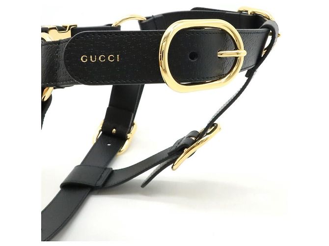 Gucci Leather Pet Harness Black - view 4