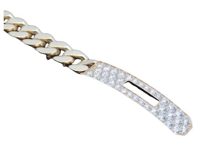 Hermès Bracciale Hermes Kelly Gourmet Au750 Diamond Misura 14.5 D'oro - vista 3