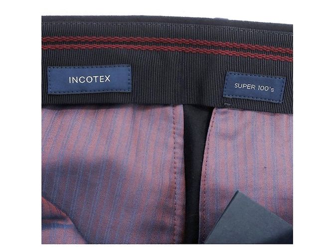 Autre Marque Pantalones de lana Incotex SUPER 100's Azul Azul marino - vista 9