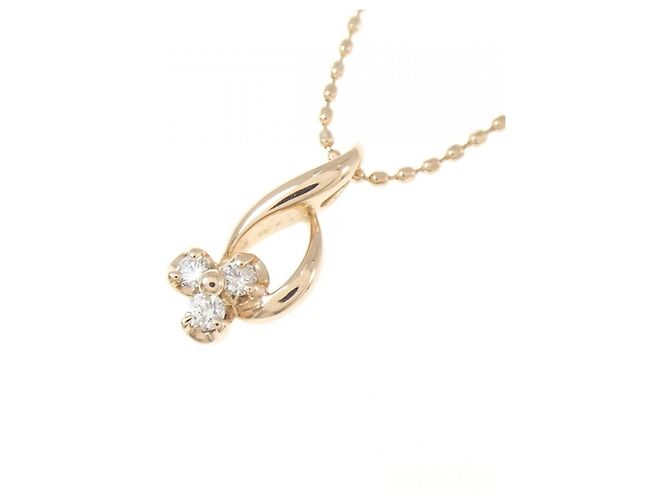 Autre Marque Collana in oro rosa K10 e diamanti - vista 3