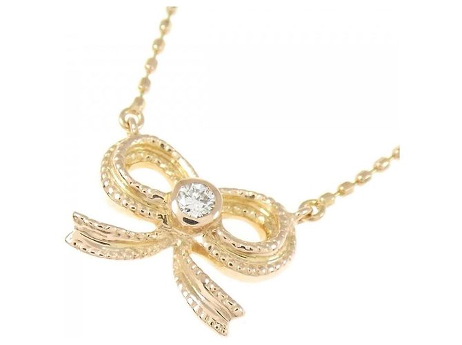 Autre Marque Collana Ribbon in Diamanti Au750 Rosa - vista 3