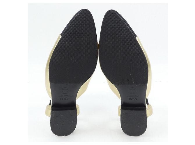 Chanel Leder-Sneaker Schwarz Golden - Ansicht 5