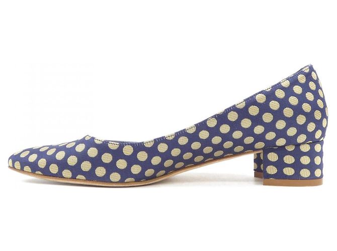 Escarpins Manolo Blahnik Bleu - vue 2