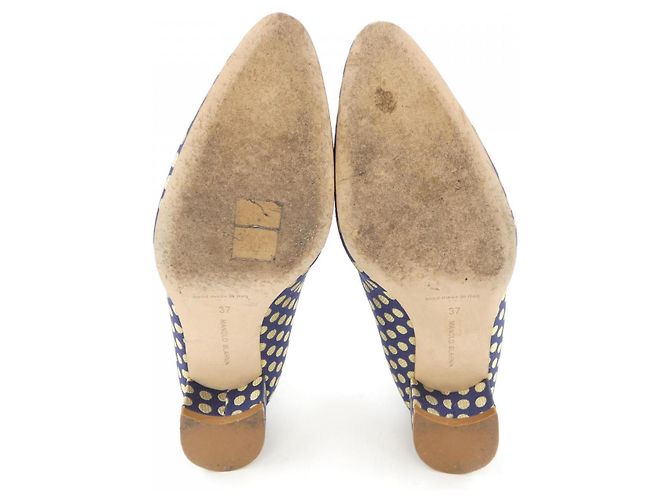 Escarpins Manolo Blahnik Bleu - vue 4