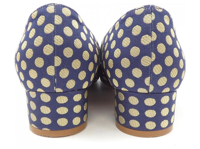 Escarpins Manolo Blahnik Bleu - vue 5