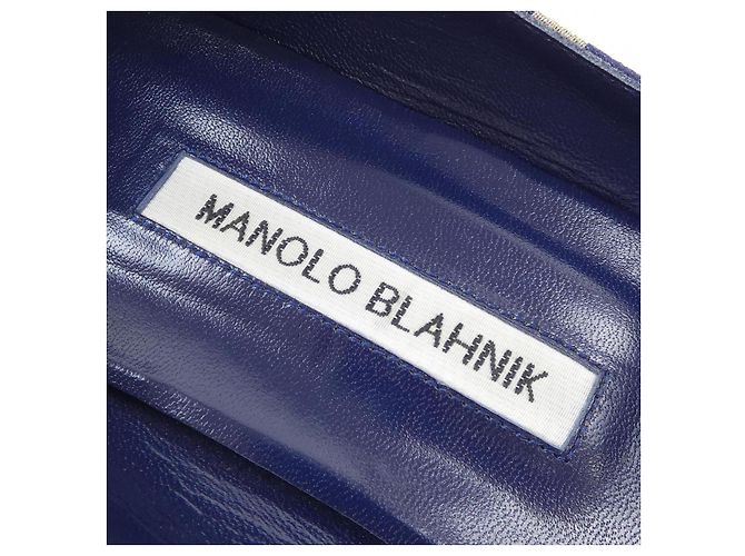 Escarpins Manolo Blahnik Bleu - vue 6