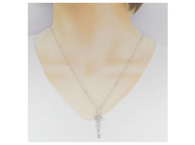 Autre Marque Collana in oro bianco Au750 e diamanti Argento - vista 6