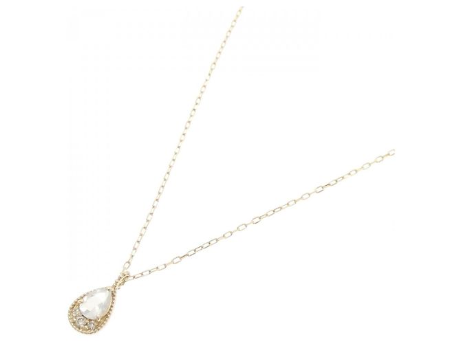 Autre Marque Collana con diamante e pietra di luna K10YG D'oro - vista 2