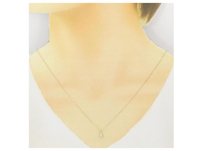 Autre Marque Collana con diamante e pietra di luna K10YG D'oro - vista 6