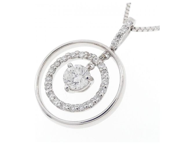 Autre Marque Collar de oro blanco y diamantes Au750 Plata - vista 3
