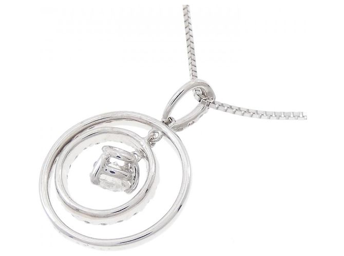 Autre Marque Collar de oro blanco y diamantes Au750 Plata - vista 4