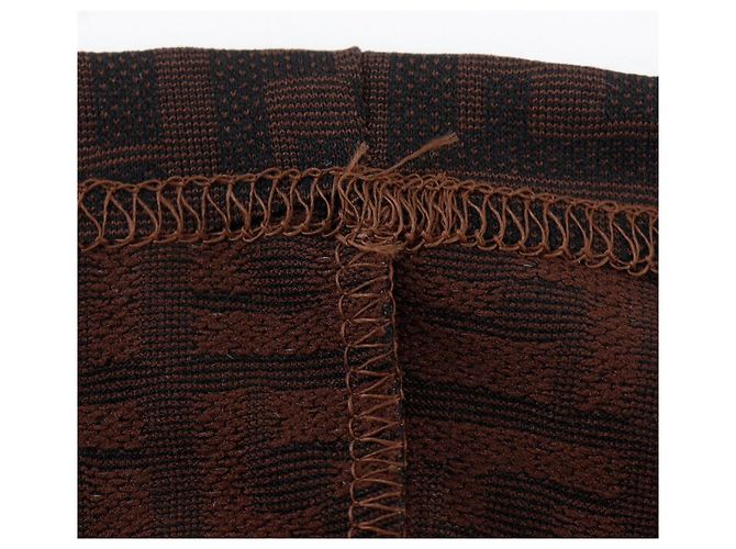 Falda Fendi Zucca de nylon Castaño - vista 10