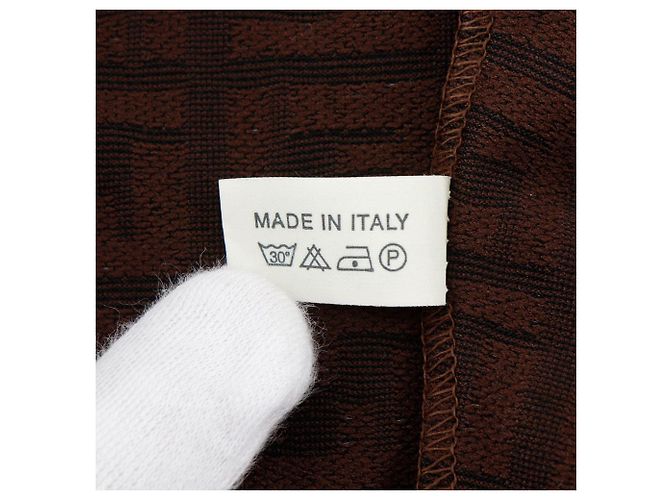 Falda Fendi Zucca de nylon Castaño - vista 12