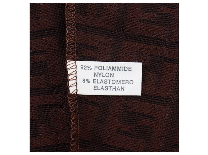 Falda Fendi Zucca de nylon Castaño - vista 13