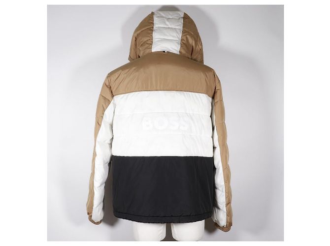 Autre Marque BOSS Nylon-Polyester-Jacke Schwarz Weiß Beige - Ansicht 3