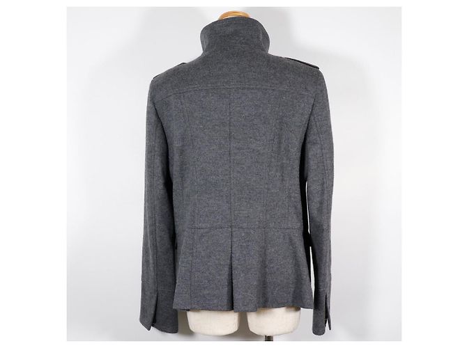 Prendas de abrigo de lana Burberry Castaño Gris - vista 3