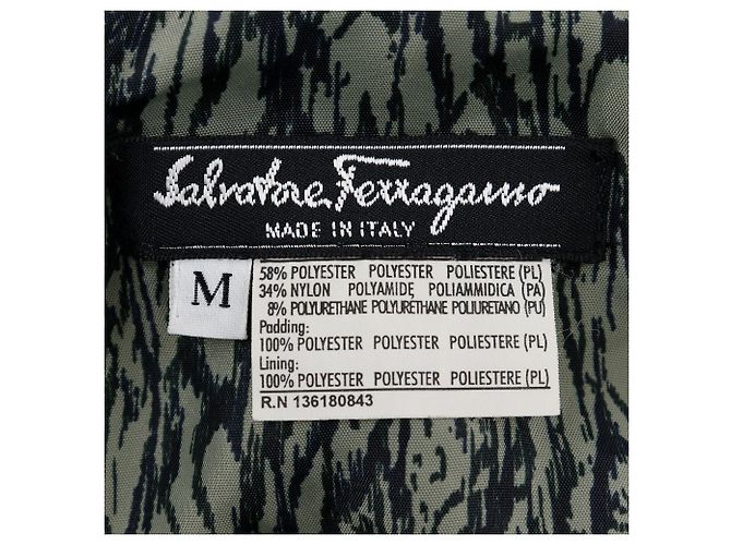 Abrigo de poliéster y nylon Salvatore Ferragamo Negro - vista 17