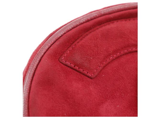 Borsa a tracolla con catena in scamosciato Chanel Coco Mark Rosso - vista 10