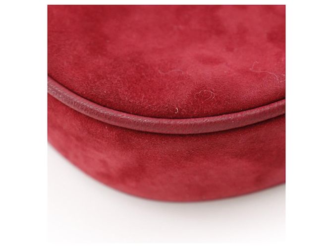 Borsa a tracolla con catena in scamosciato Chanel Coco Mark Rosso - vista 5