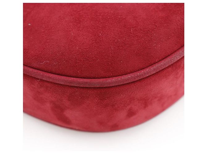 Borsa a tracolla con catena in scamosciato Chanel Coco Mark Rosso - vista 6