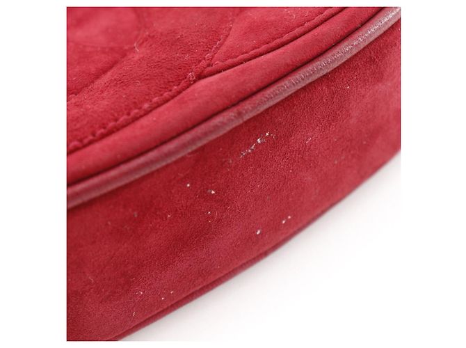 Borsa a tracolla con catena in scamosciato Chanel Coco Mark Rosso - vista 9