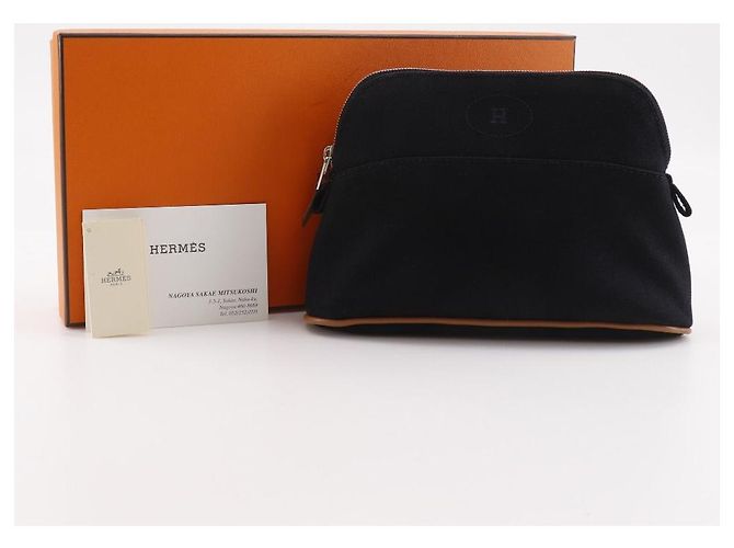 Hermès Hermes Bolide Pouch Mini Cotton Pouch Nero - vista 7