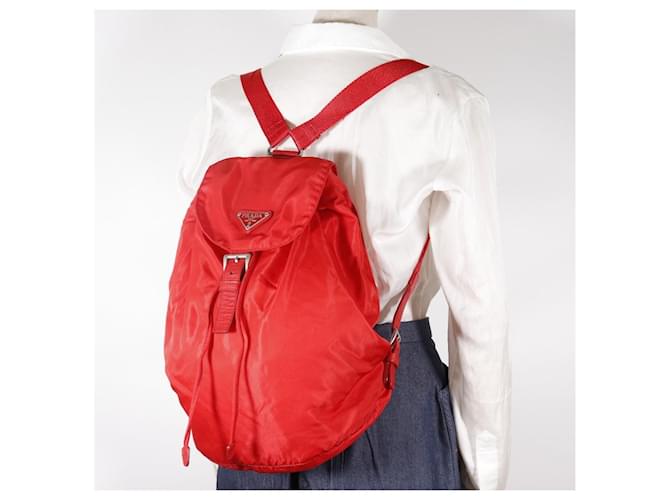 Prada Nylon 2way Rucksack Rot - Ansicht 20