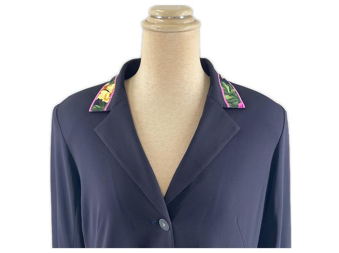 Autre Marque LEONARD FASHION Floral Print Shirt Jacket Blue Navy blue - view 2