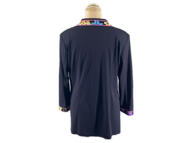 Autre Marque LEONARD FASHION Floral Print Shirt Jacket Blue Navy blue - view 4